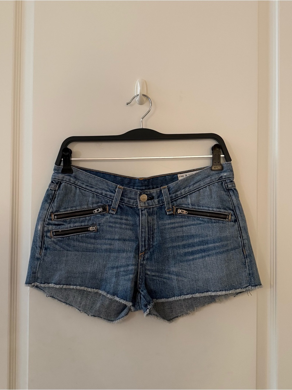RAG & BONE Low-Rise Distressed Denim Short